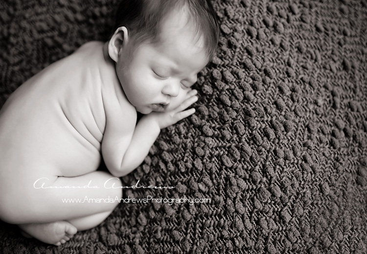 black and white photo of newborn boise idaho